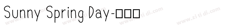 Sunny Spring Day字体转换